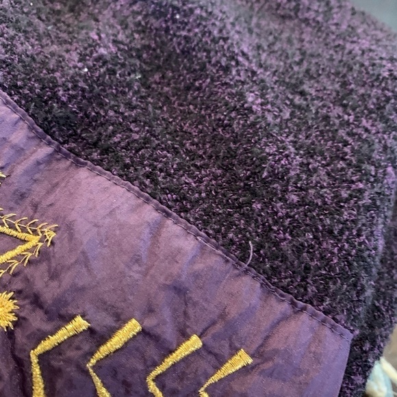 Vtg Purple and metallic gold oversized Rafael sweatshirt with pockets - Picture 9 of 10